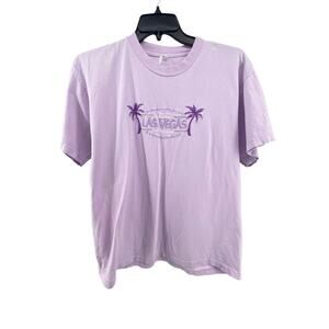 Banana Expression Lavender Purple Las Vegas Short Sleeve Graphic T-Shirt Size XL